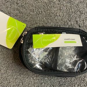 Daylogic Black & Clear Cord Case Removable Dividers New 5.5” x 3.75” x 2.75”